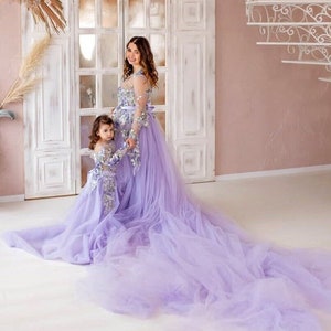 Lavender Matching Dresses Mother Daughter Family Photoshoot - Etsy