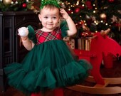 Baby Girl Christmas Dress First Christmas Dress Size 9 12 18 Months Fluffy Green Emerald Dress for Girls Cute Baby Christmas Outfit Etsy