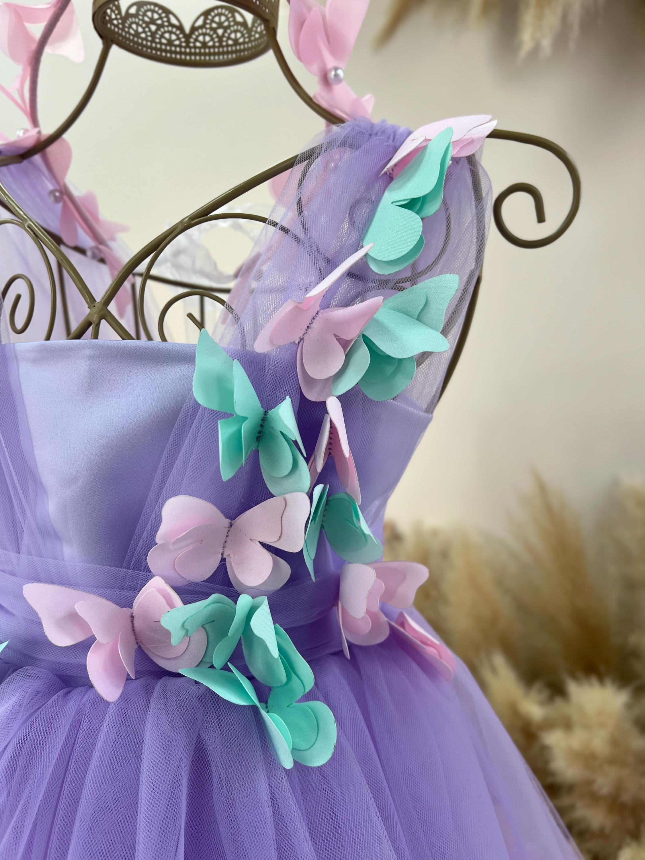 Girls Princess Tinkerbell Costume | Forest Fairy Dress With Wings & Headpiece | Halloween Birthday Party Outfit