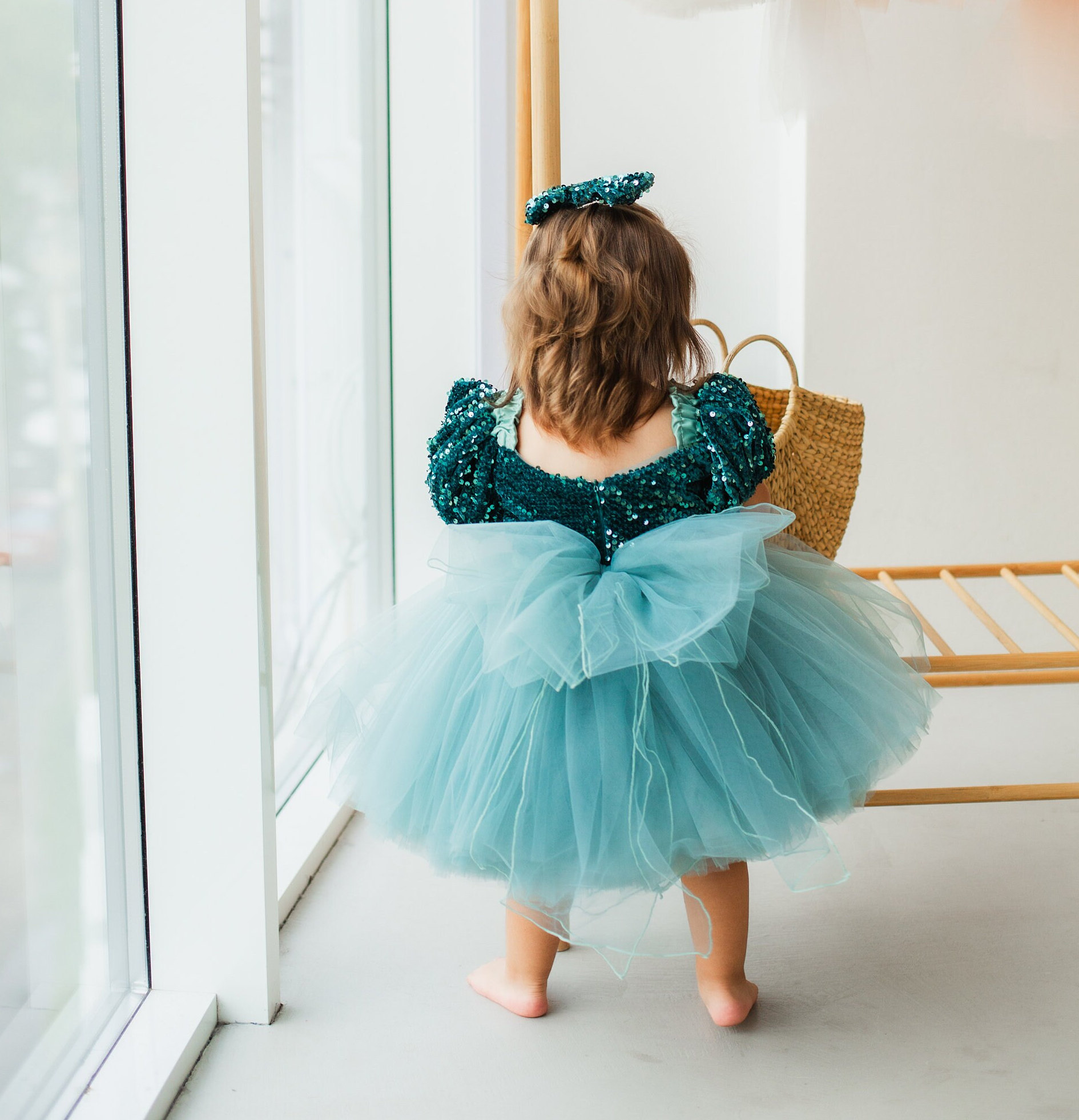 Sequin Dress Teal Dress Baby Girl Wicked Personalised Baby Girl