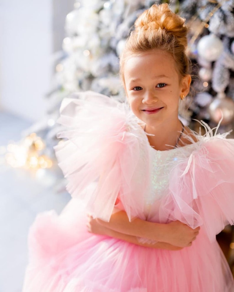 Pink Tulle Boho Maxi Dress for Girl Birthday Baby Girl Dress Etsy