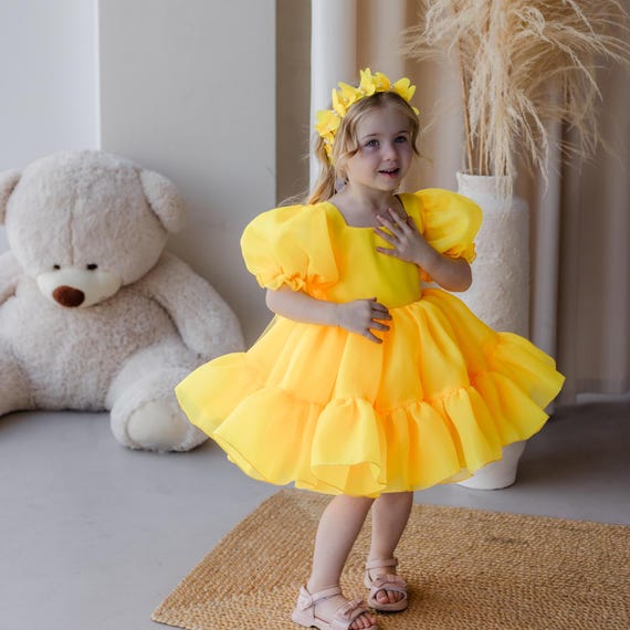 Yellow Birthday Baby Girl Dress, Ready To Ship, Tutu Bright Girl Dress, Graduation, Pageant Party Toddler Dress, Formal Baby, Smash Cake Yellow Birthday Baby Girl Dress, Ready To Ship, Tutu Bright Girl Dress, Graduation, Pageant Party Toddler Dress, Formal Baby, Smash Cake