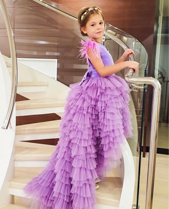 girls purple tulle dress