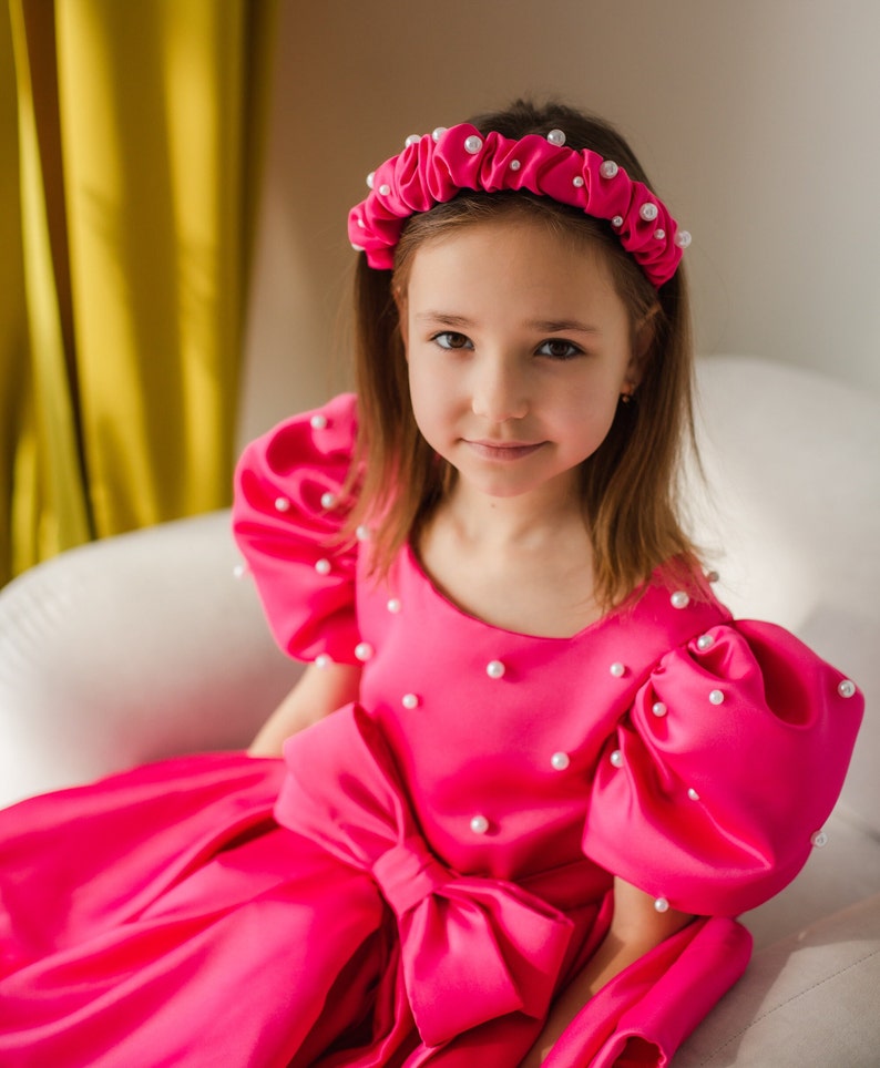 Pearls Party Birthday Girl Dress Special Occasion Toddler Etsy