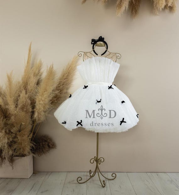 White Sparkling Birthday Girl Dress, Wedding Tutu, Bows, Corset Dress, Cocktail Evening, Graduation Party Outfit, Pageant, Wedding Guest White Sparkling Birthday Girl Dress, Wedding Tutu, Bows, Corset Dress, Cocktail Evening, Graduation Party Outfit, Pageant, Wedding Guest