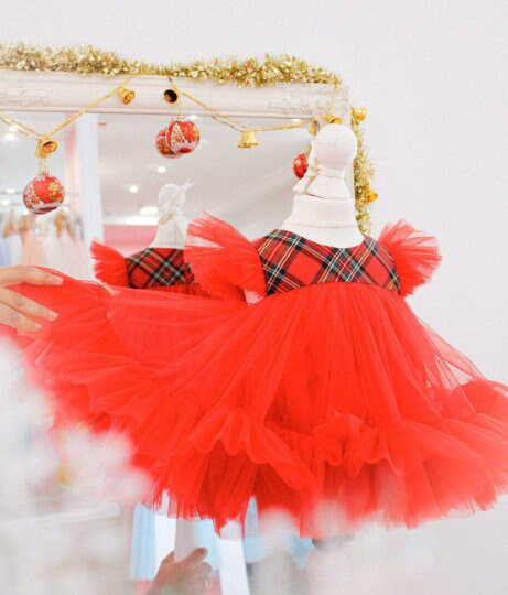 christmas dresses 12-18 months Baby girl Christmas dress, first Christmas dress, size 9 12 18 months, fluffy green emerald dress for girls, cute Baby Christmas outfit