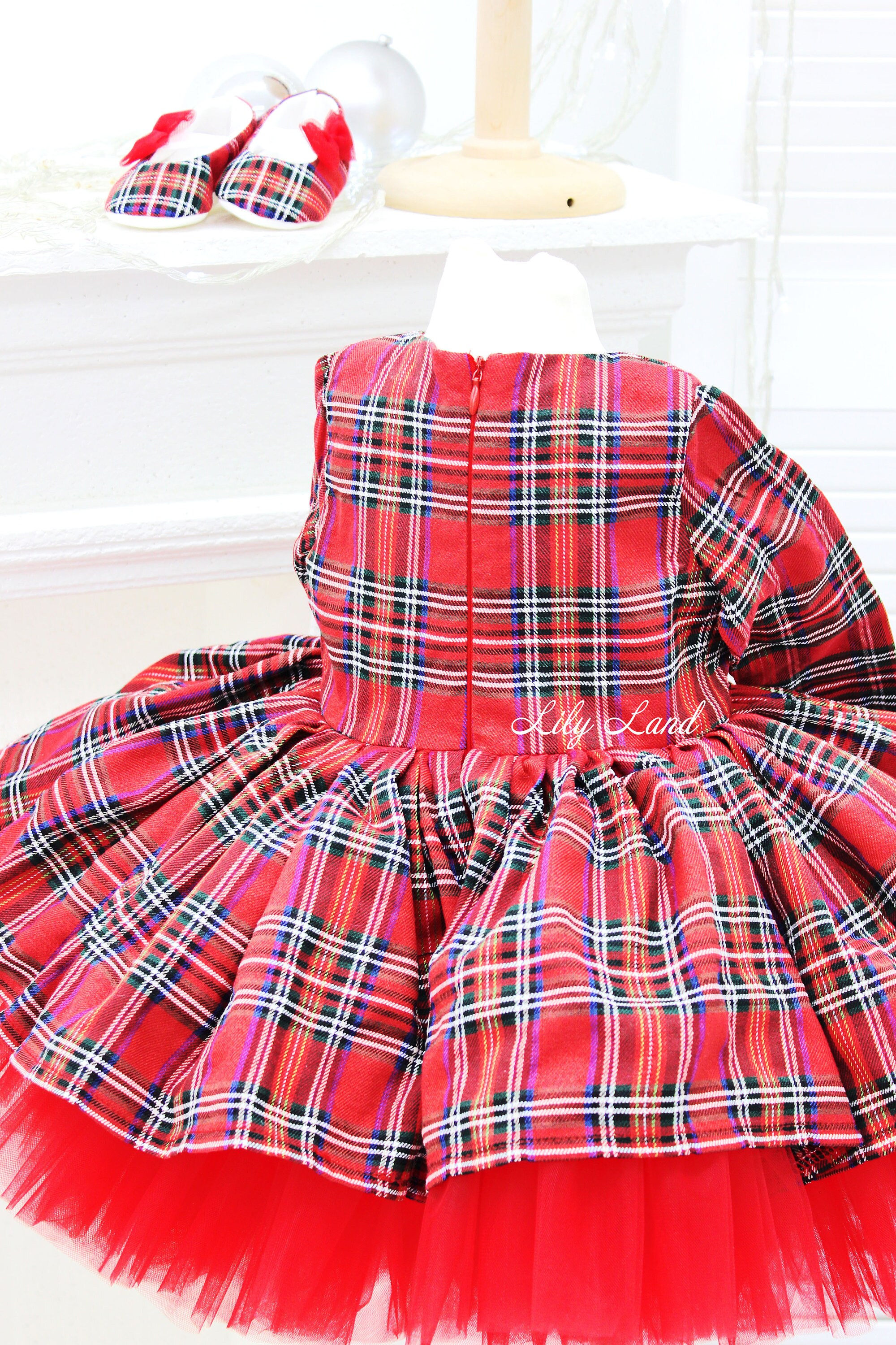 Christmas Dress for Baby Girl READY TO SHIP Red Plaid Xmas Etsy