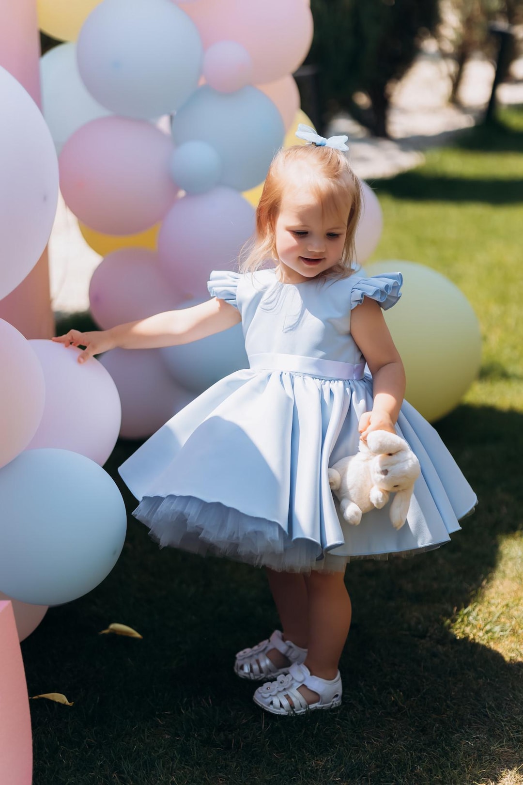 blue dress infant Navy Blue First Birthday Dress, Flower Girl Dress, Puffy Toddler Dress, Organza Prom Gown, Special Occasion Baby Dress, Smash Cake Dress