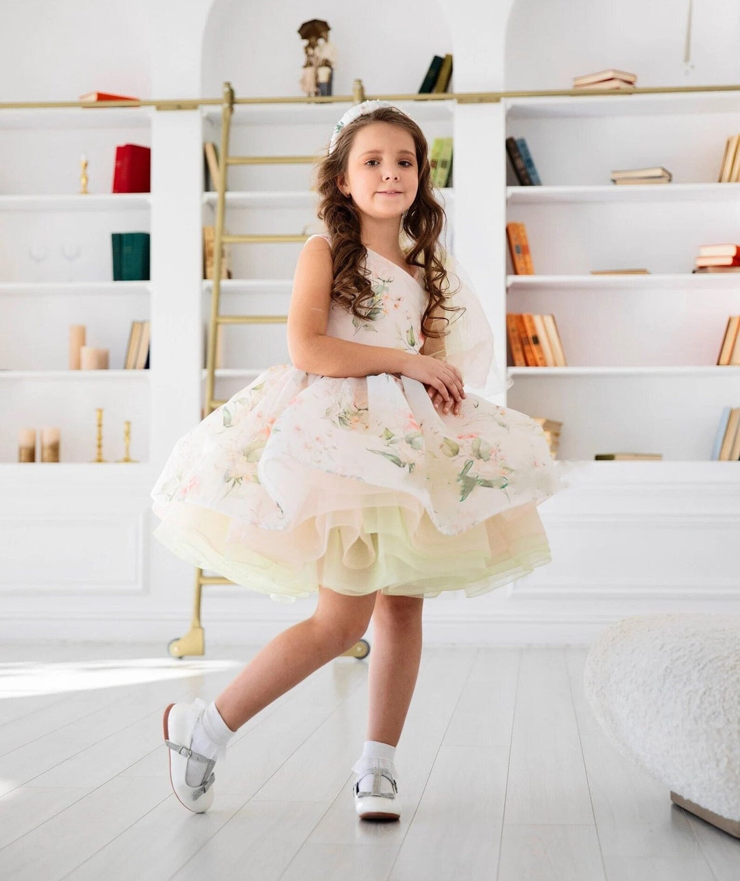 Floral Dress Ready to Ship Birthday Girl Dress Flower Girl Etsy