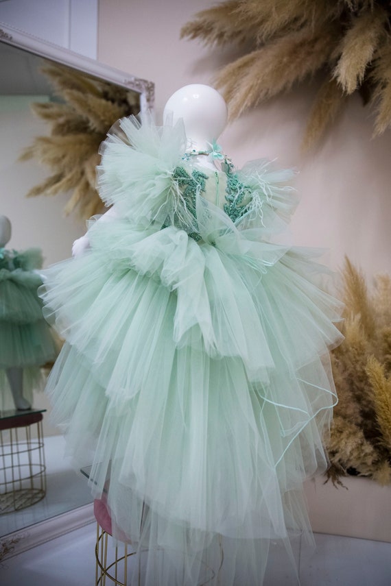 green emerald velvet dress Mint Green Maxi Floor Length Formal Prom Evening Dress EN5610 Size 14 / Green