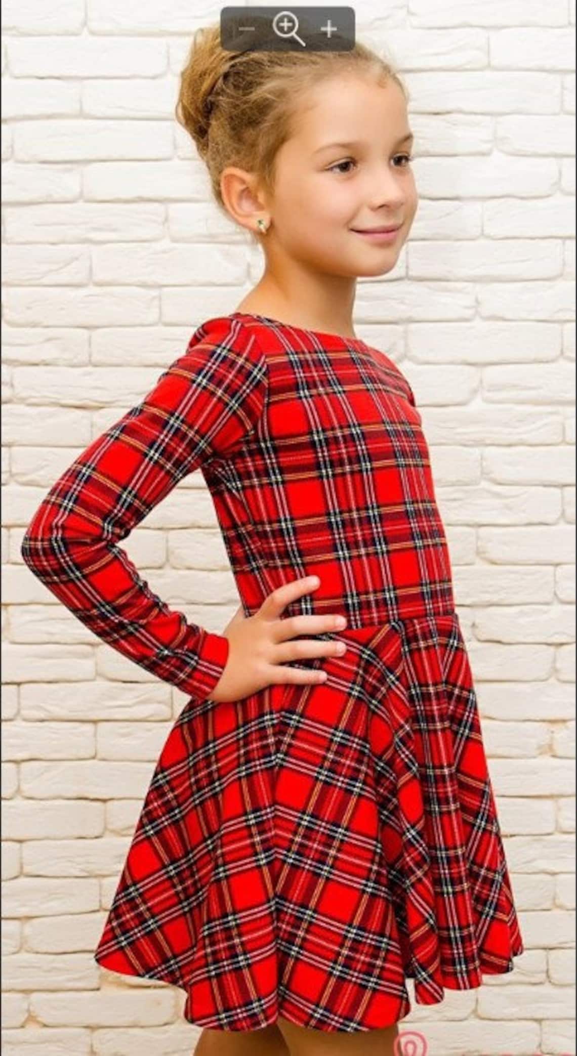 Christmas Red Matching Dresses Plaid Mother and Daughter Etsy