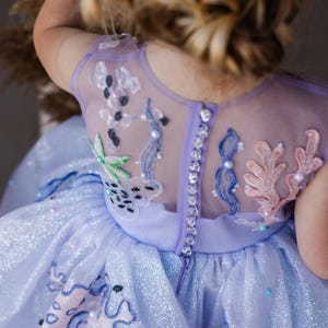 Mermaid Birthday Baby Girl Dress, Festival Dress, Tutu Toddler Dress, Marine Dress, First Birthday Dress, Ready To Ship USA