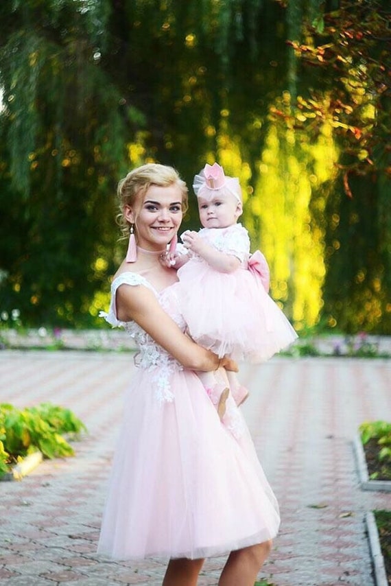 matching formal dresses for mom and daughter