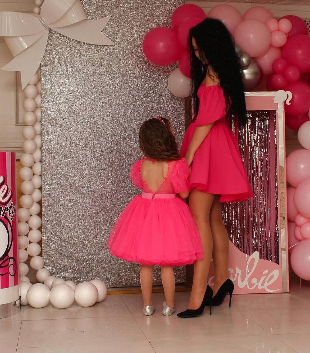 Backless Dress, Hot Pink Birthday Girl Dress, Tutu Dance Outfit, Prom Puffy  Party Dress, Toddler Special Occasion, Photoshoot, Girl Dress - Etsy