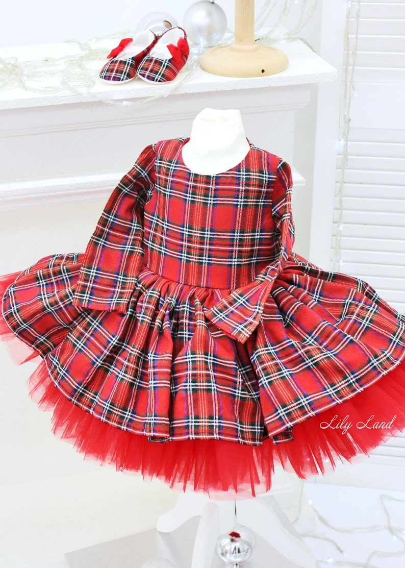Christmas Dress for Baby Girl READY TO SHIP Red Plaid Xmas Etsy