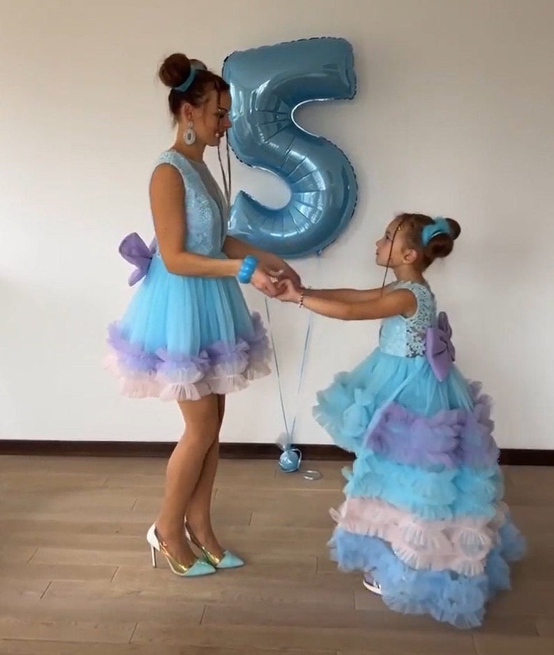 Matching Mother Daughter Dresses Birthday Party Gown Etsy
