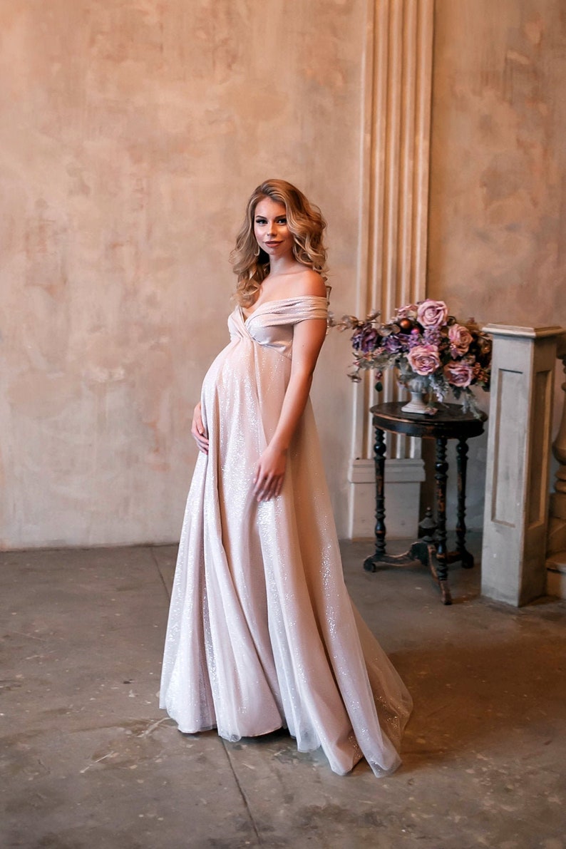 Baby Shower Dress Maternity Gown For Photo Shoot Pregnancy Etsy