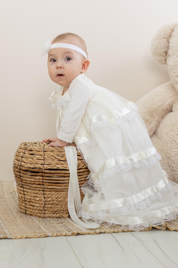 maxi dress for christening Christening Guest Dresses Maxi Dress For Baptism RK_411 Girls Baptism-Christening Gown Style 411 WHITE Off