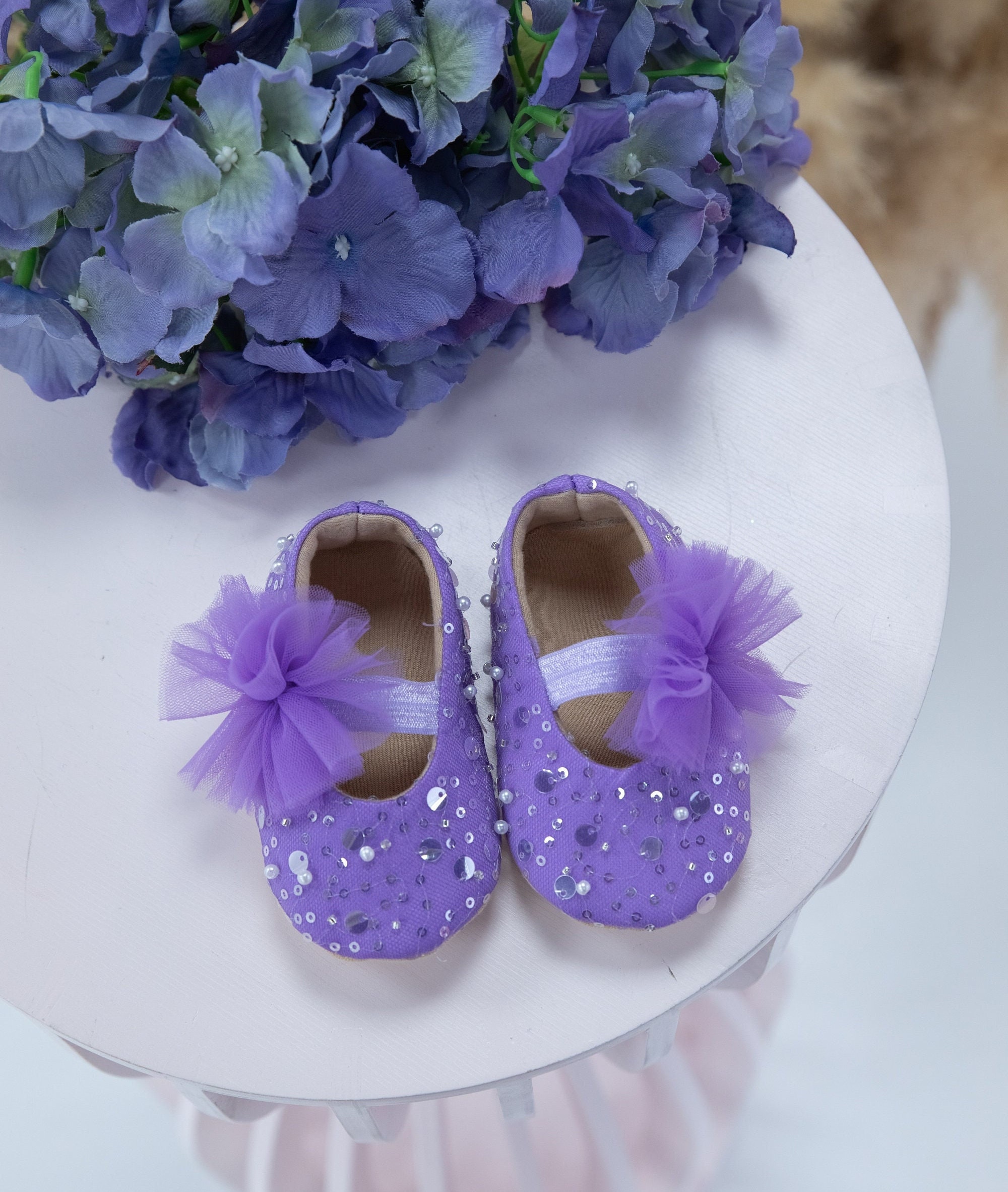 infant purple dress shoes KOALA Toddler Baby Girls Purple & White Dress Shoes Sz 2 Bling Sneakers "H"