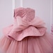 Girl's Off Shoulder Tulle Dress With Sequin Flowers - Flower Girl Tutu Party Outfit