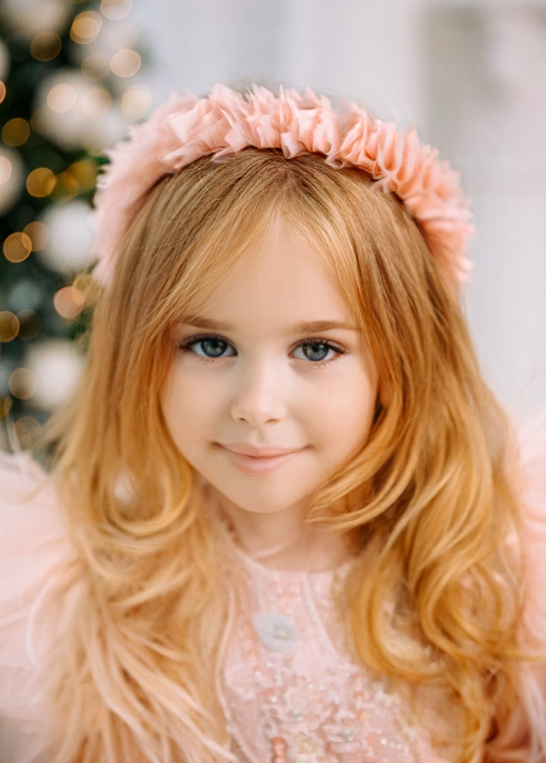 Flower Girl Crown Birthday Girl Headband Flower Petals Etsy