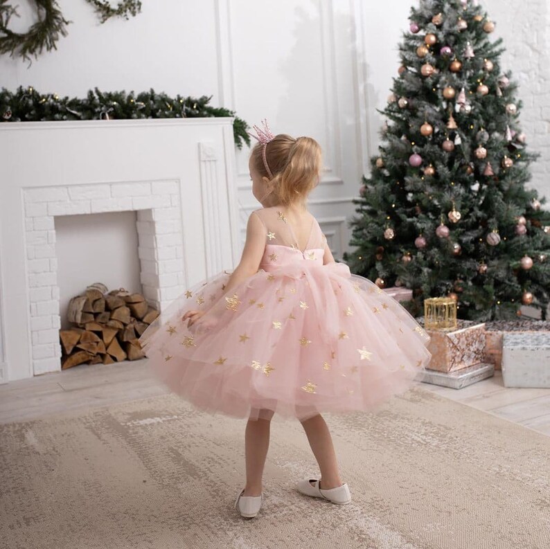 Baby Christmas Dress Sparkling Stars Baby Dress Shinning Etsy