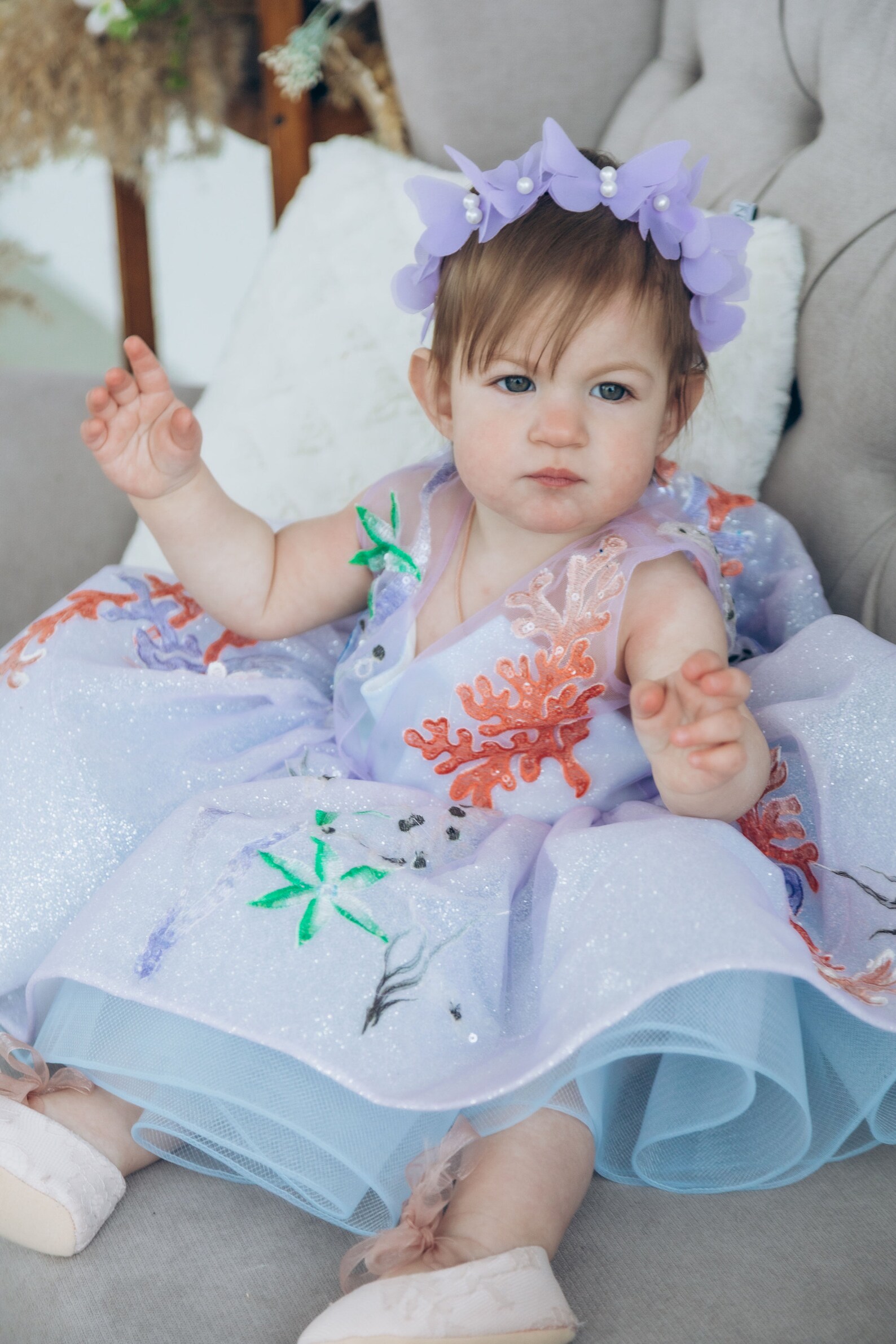 First Birthday Baby Girl Dress Flower Girl Dress Tutu Etsy