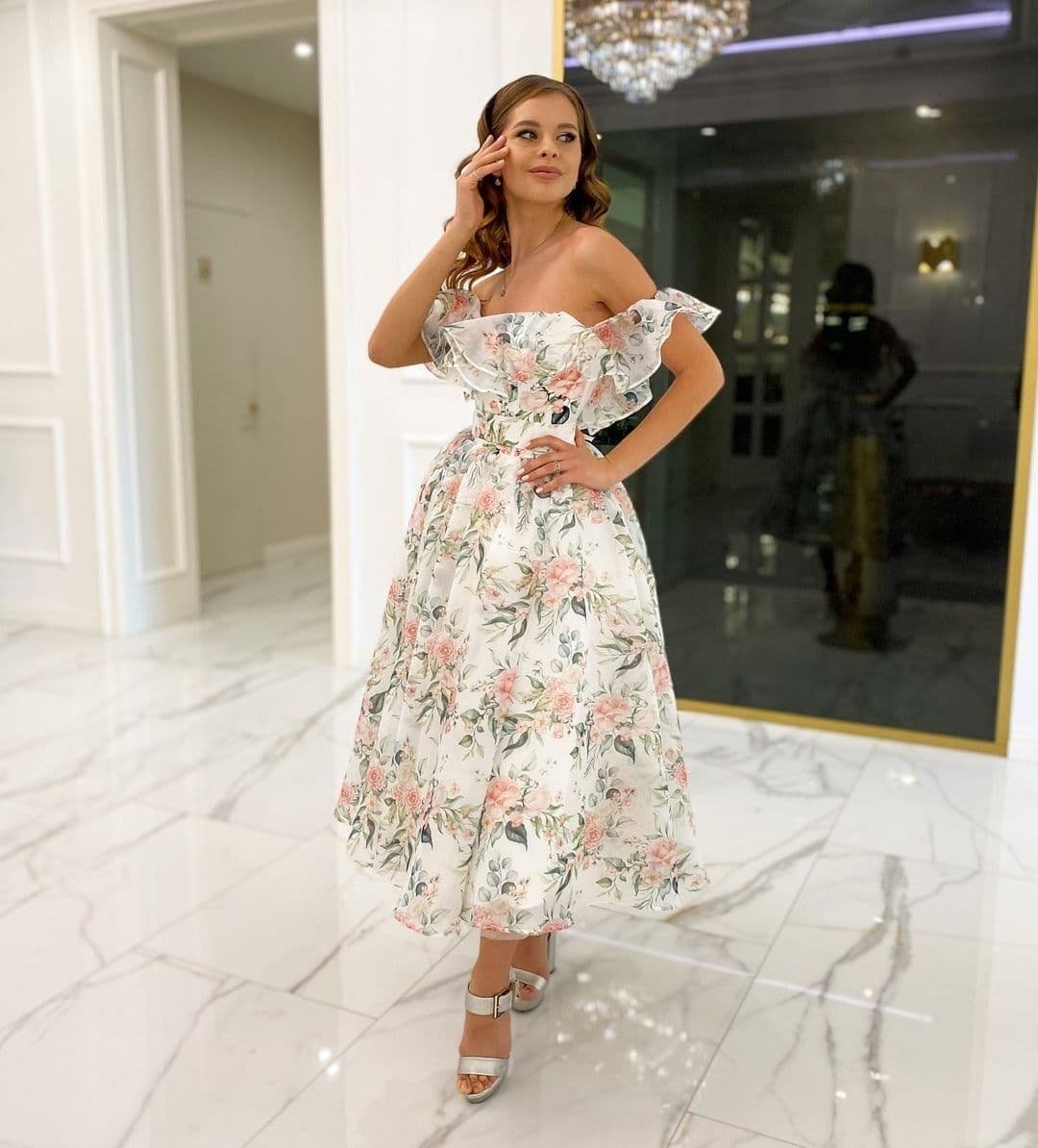 wedding guest floral dress