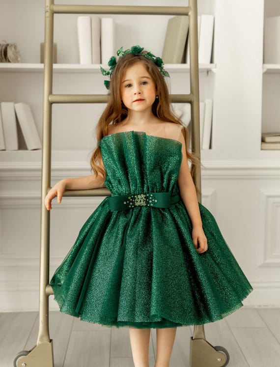 green emerald velvet dress A Line Backless Dark Green Prom Dresses, Backless Green Formal Dresses –  jbydress main image 1