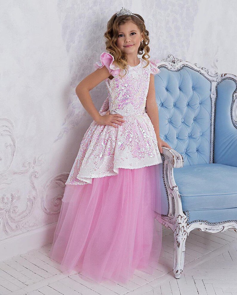 Pink Girl Dress Birthday Outfit Toddler Girl Dress Party Dress Etsy