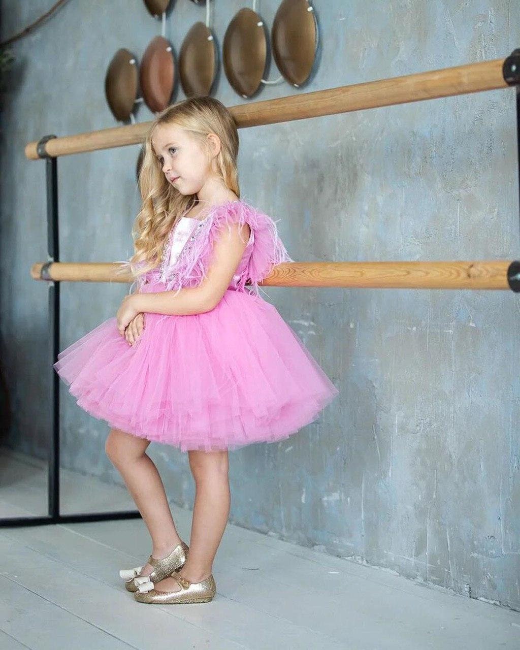 Pink Birthday Party Girl Short Dress 