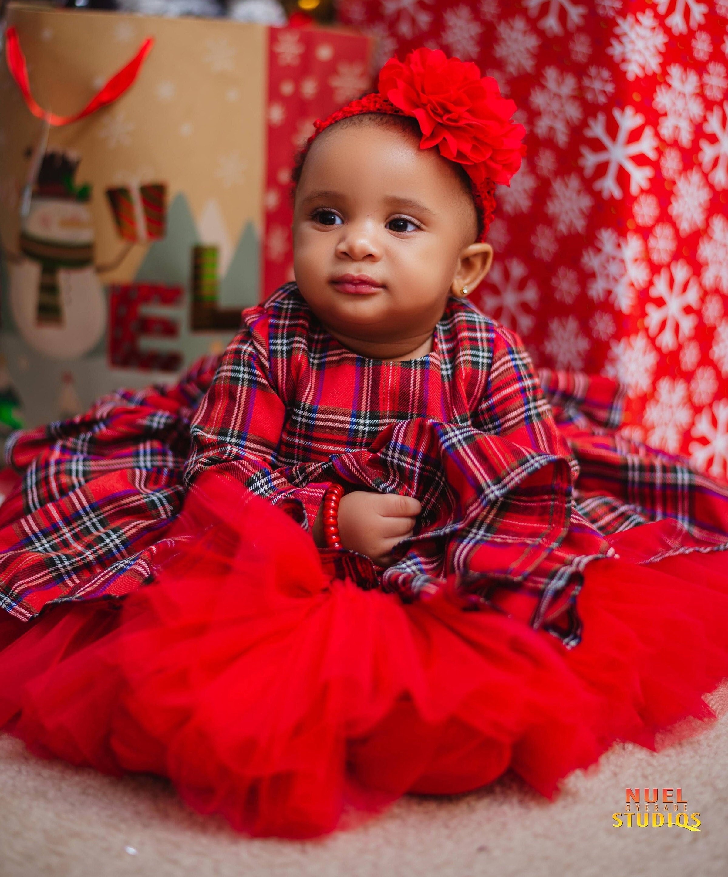 newborn plaid christmas dress GXFC Infant Girls Christmas Dress Clothes 6M 9M 12M Newborn Girls Long Sleeve Plaid Print Rompers A-line Dress with Headband Set Christmas Holiday-themed Clothing for Baby Girls