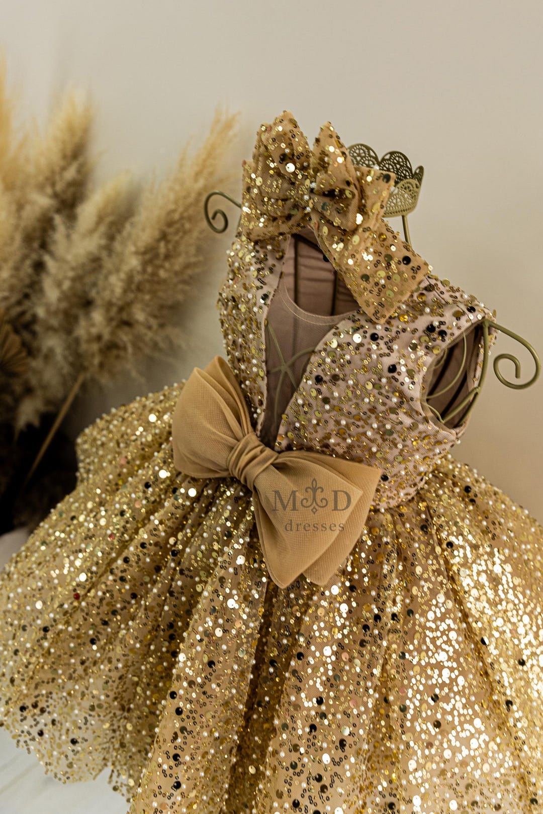 Kensington Gold Toddler Girl Party Dress