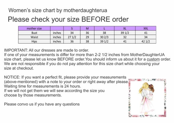 Maternity Dress Size Chart