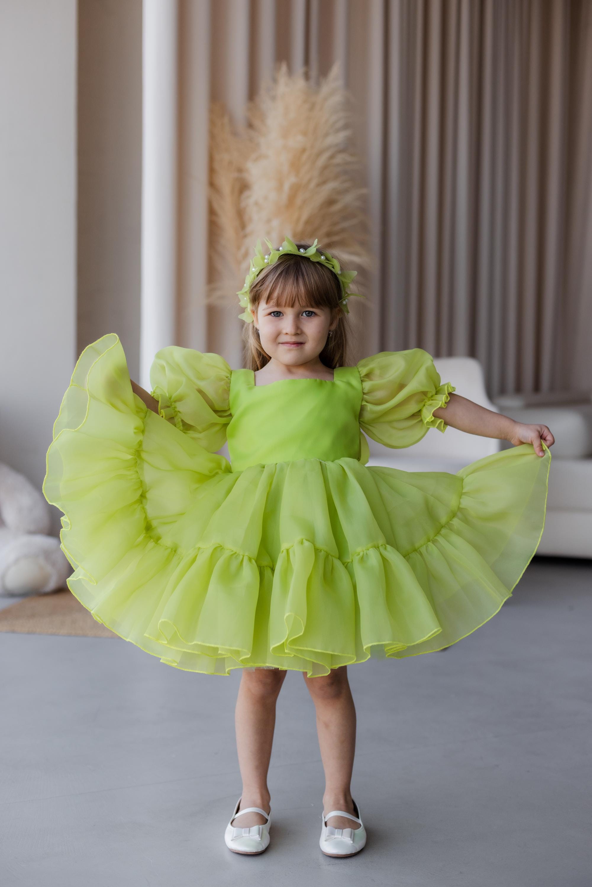 Lime Green Wedding Guest Dress - Etsy