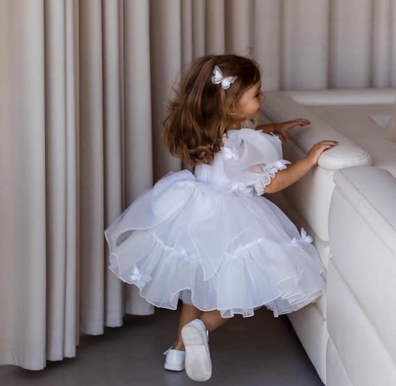 baby girl wedding guest dress JCCXIN Toddler Girls Dresses Birthday Tiered Formal Ball Gown Performance Solid Color Halter Neck Spaghetti Strap Casual Baby Girl Butterfly Decor Contrast Mesh Sleeveless Puffy Dress Pink Cute Sleeveless Polyester Plain A Line Non Butterfly Birthday Baby Girl Dress,