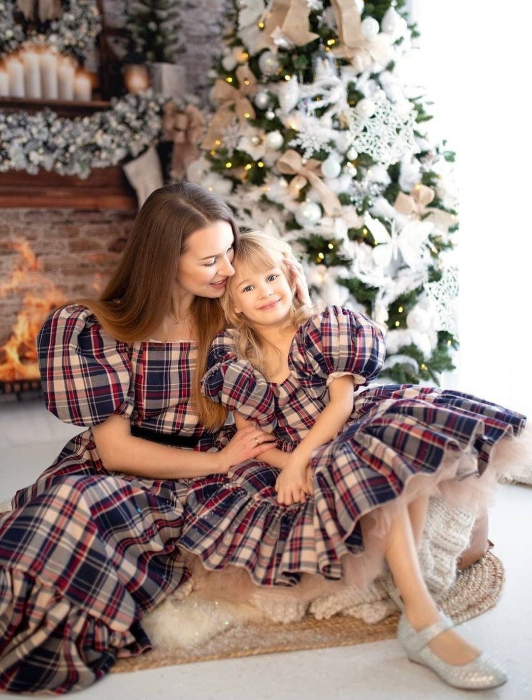 Set Fotografico Abbigliamento Famiglia Natale Abito Natalizio Per