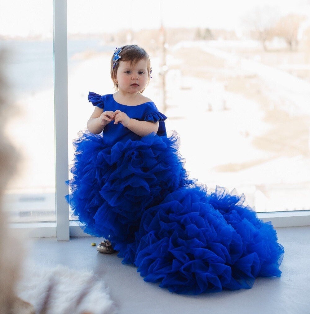 A Line 2024 Sequin Royal Blue Prom Dresses Long Sleeve Winter Formal D –  MyChicDress