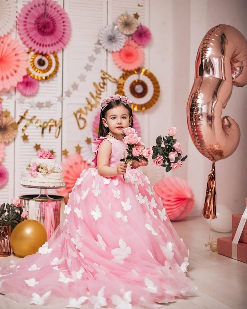 Butterfly Dress Toddler 3D Butterflies Little Girls Dress Etsy