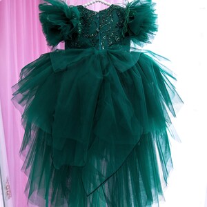 Emerald Green Party Gowns For Kids GBCH013