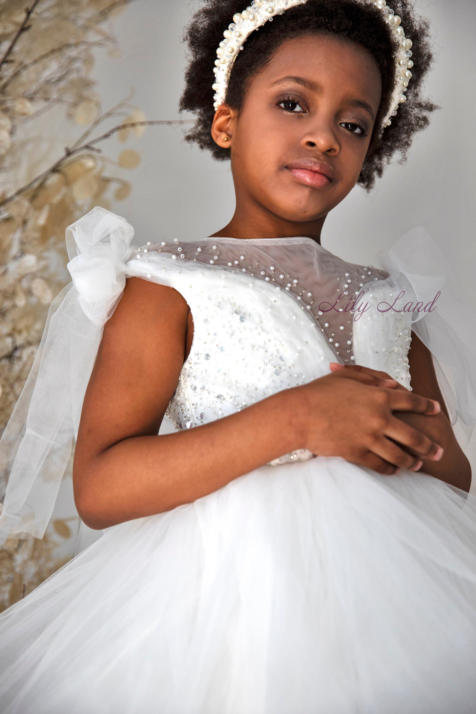 White Tutu Baby Girl Birthday Dress Tulle Flower Girl Dress Etsy