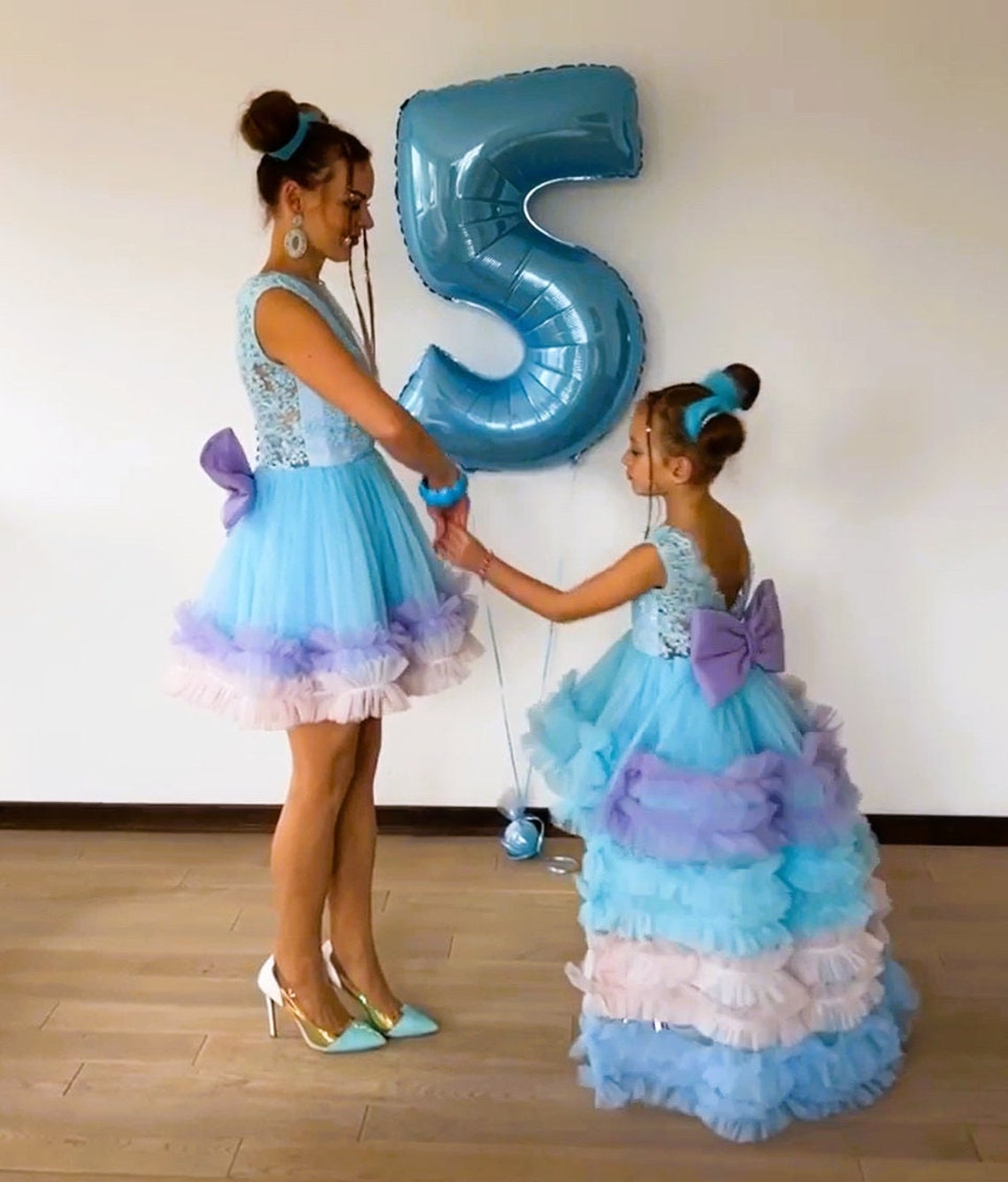 Matching Mother Daughter Dresses Birthday Party Gown Etsy