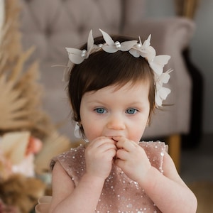 Cappuccino Butterfly Birthday Crown, Flower Girl Headband, Prom Headband, Party Hair Accessory, Butterfly Wedding Hair Ornament