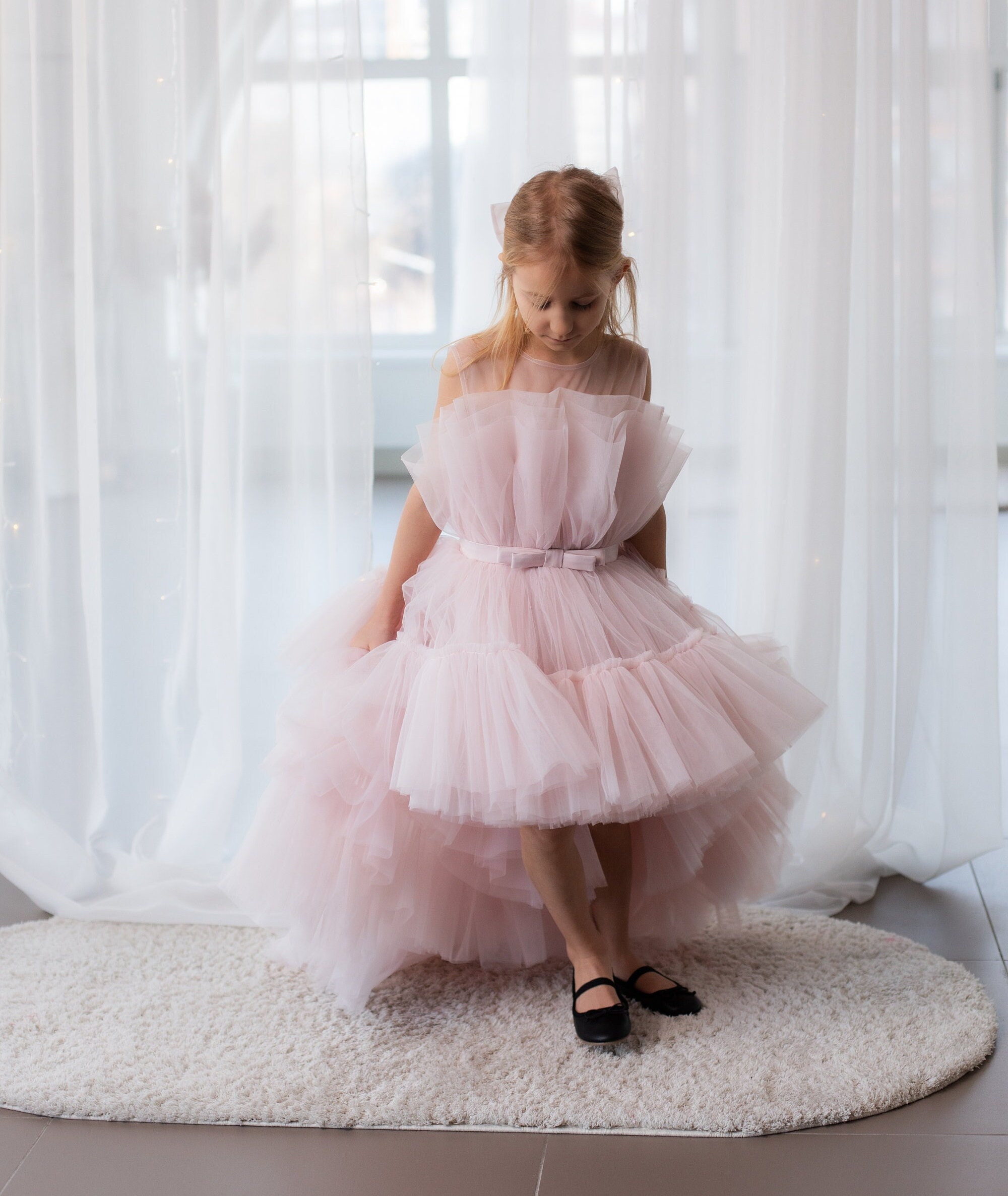 toddler prom dress Priscilla Girls Dress - Dusty Pink