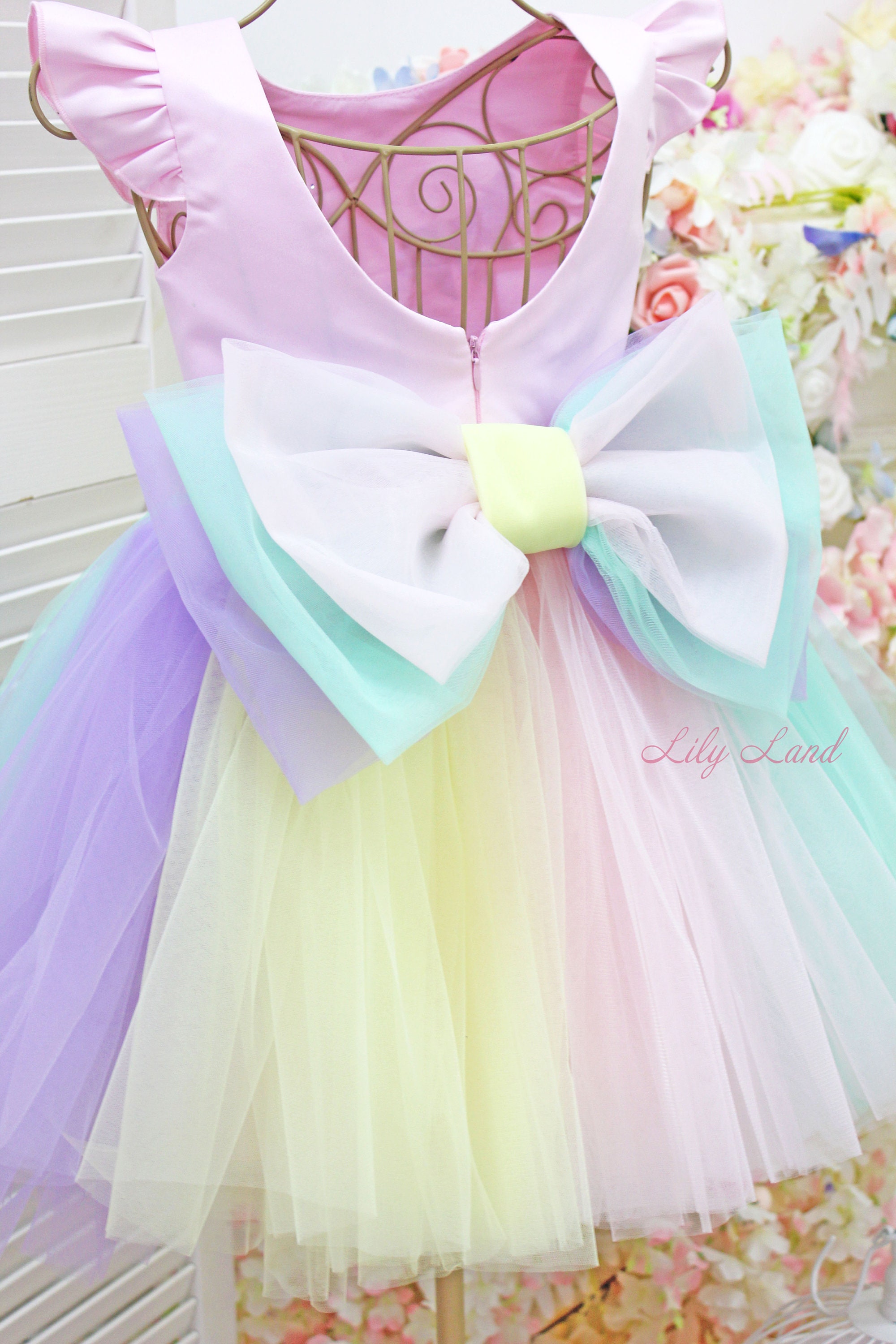 Rainbow Tutu Girls Unicorn Dress Rainbow Tulle Dress | Etsy