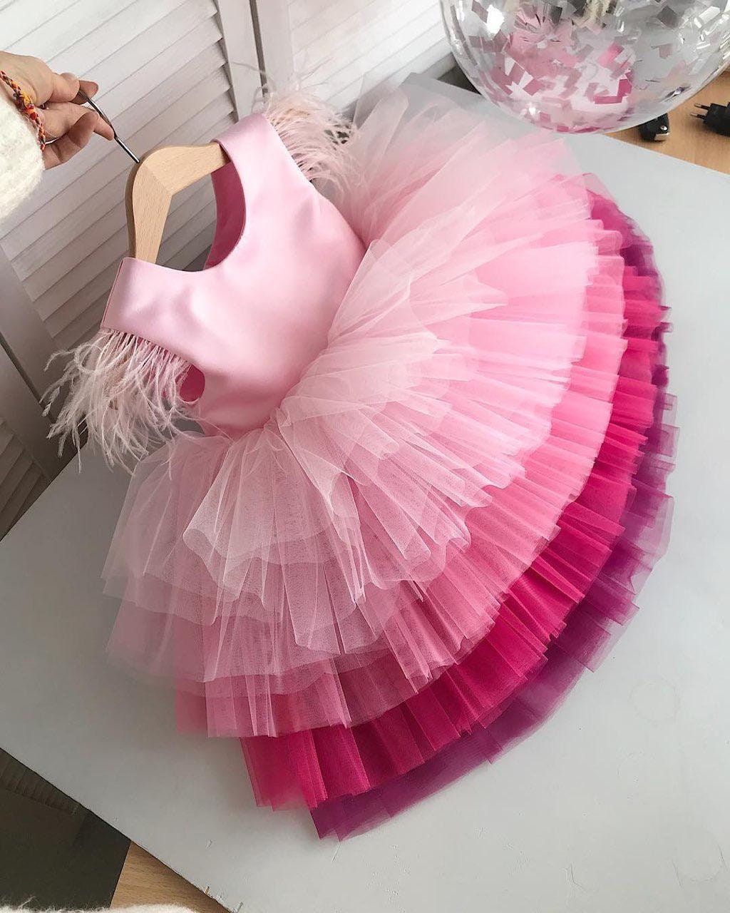 Girl's Pink Dress Summer Elegant and Sweet Sleeveless Birthday Party Dress