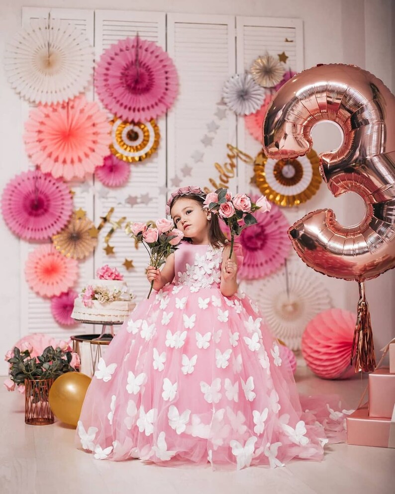 Butterfly Dress Toddler 3D Butterflies Little Girls Dress Etsy