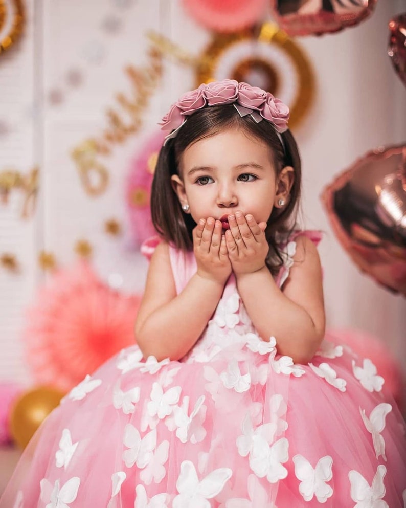 Butterfly Dress Toddler 3D Butterflies Little Girls Dress Etsy