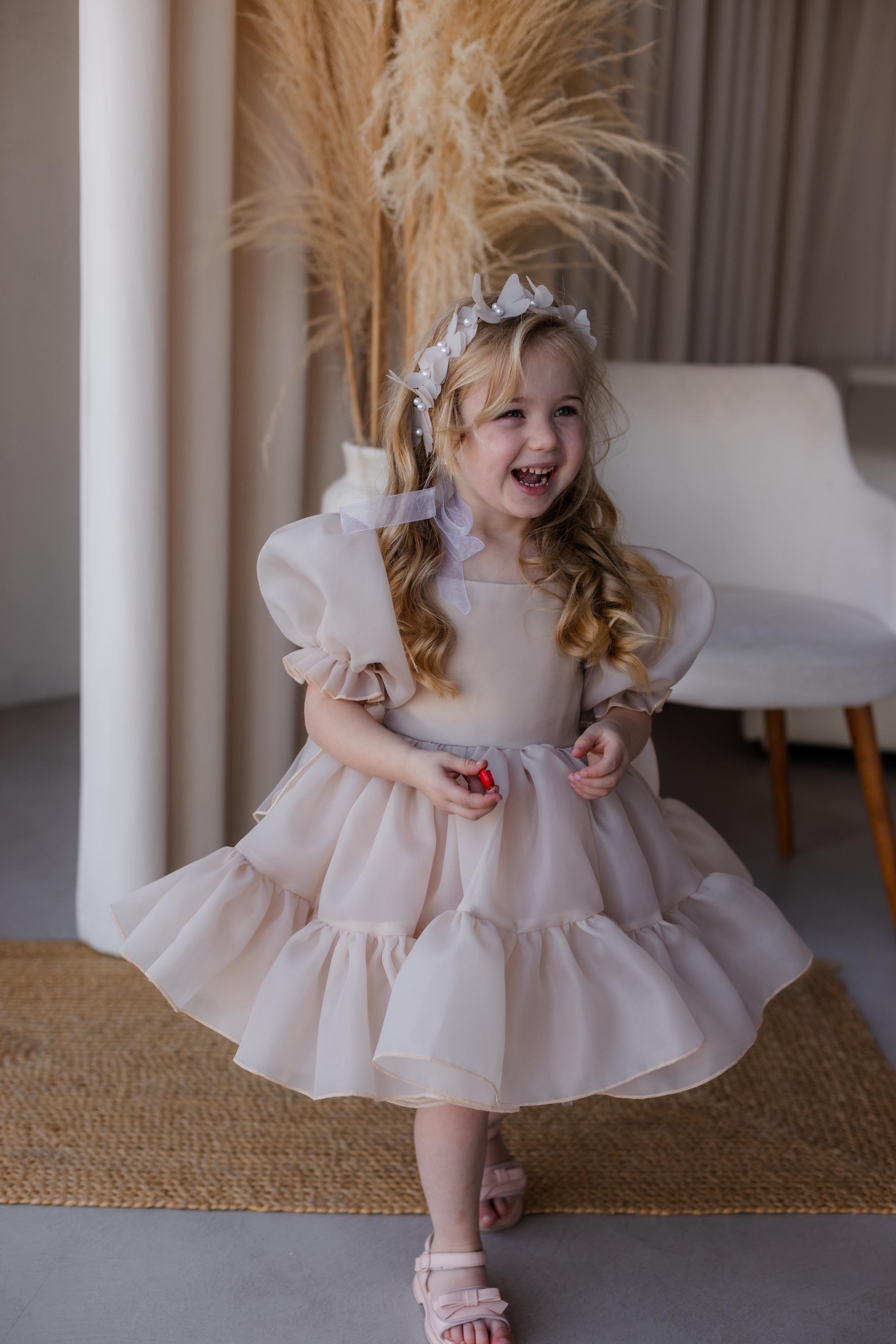 beige toddler dress Chiara dress - beige