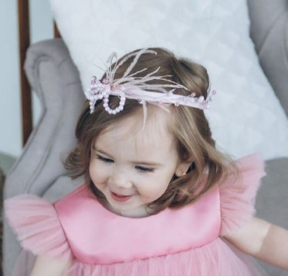 Fascia Per Capelli Da Principessa Con Fiori, Perle E Cristalli - Regolabile Per Bambine E Donne - Foto 7